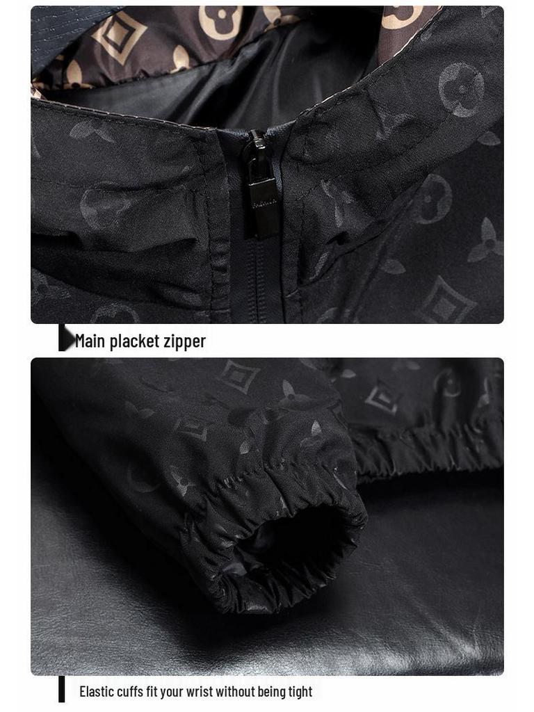 Pánská trendy ležérní bunda v evropském stylu, lehký luxus - Jaro/Podzim 2024, Dlouhý rukáv, Tištěný top