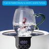 Decorative Christmas Glass Cup Christmas Party 3D Glass Mug Practical Festival Pattern Embellished Glass Mugs