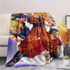 Dragon Ball Goku Pattern Flannel Blanket, High Quality Comfortable for All Seasons, Home Decor, Warmth and Comfort, Perfect for Gifts.