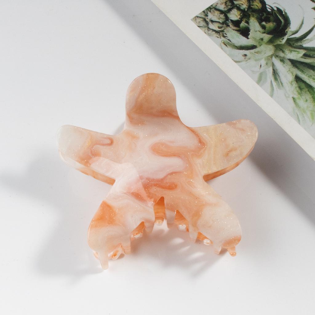 8cm Seestern Haarspange Kreative Patrick Star Farbabstimmung Hai-Klammer Farbverlauf Acryl Haarspange Mädchen Haarschmuck 1 Stück