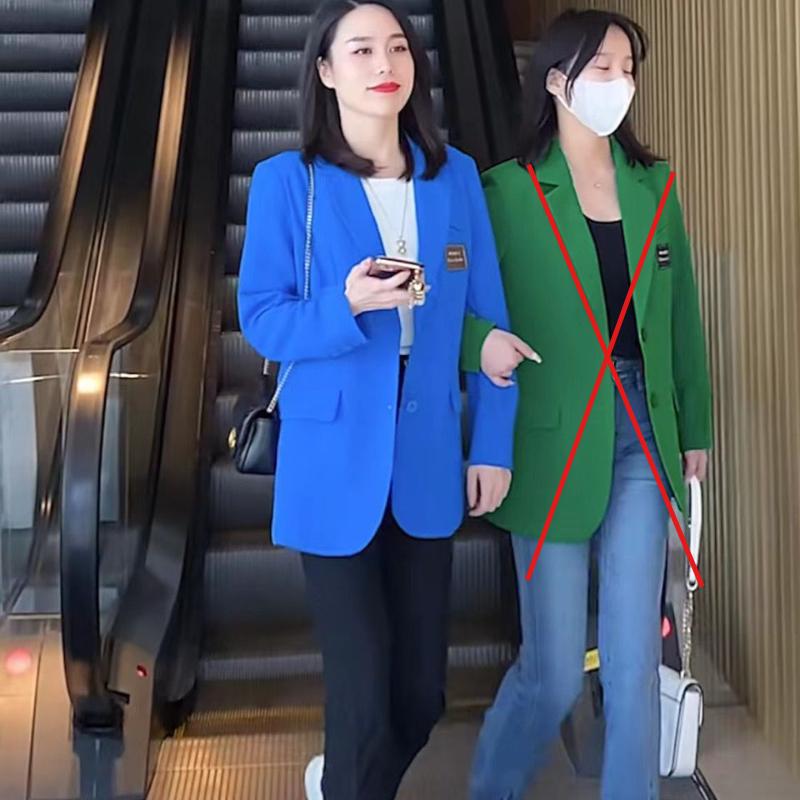 Stilvoller, lässiger Blazer in Grün für Damen, perfekt für Frühling und Herbst