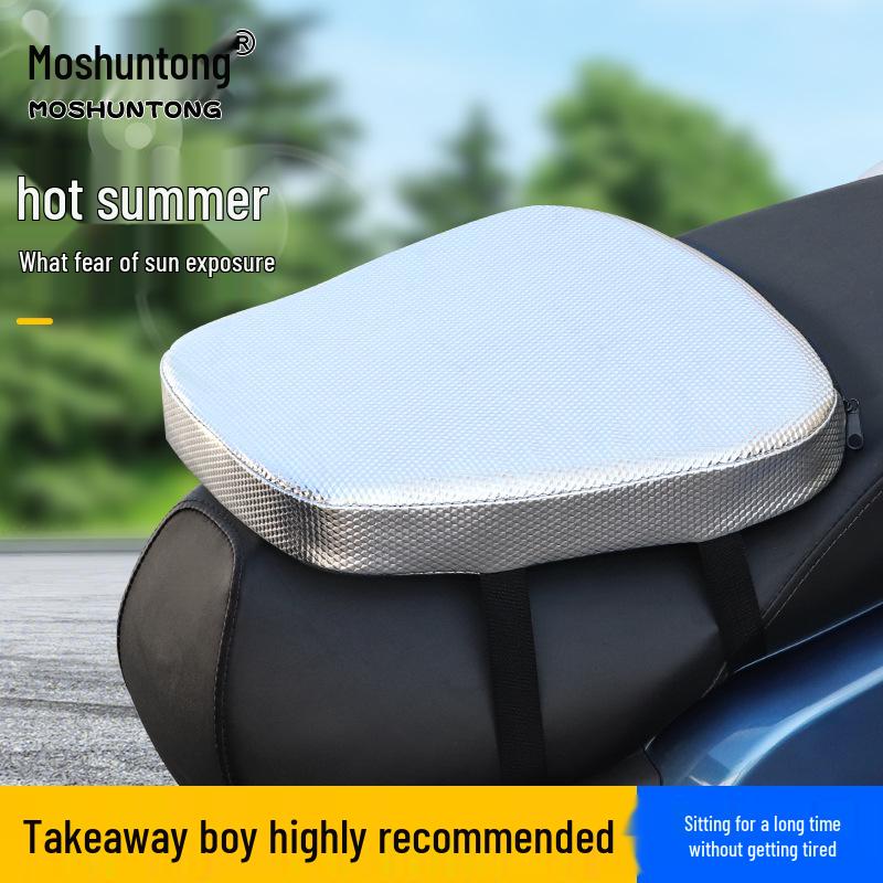 Moshuntong Elektroroller Sitzkissen: Stoßabsorption, Sonnenschutz, Wasserdicht, Verdickt für langes Sitzen, Motorradhöhenverstellung.