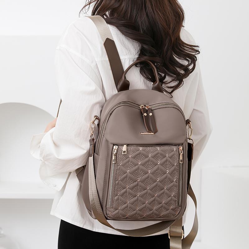 Lingge Rucsac cu broderie Rucsac pentru femei Rucsac de călătorie impermeabil de mare capacitate