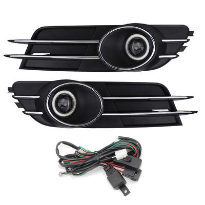 Conjunto de Grade de Farol de Nevoeiro e Lâmpada de Farol de Nevoeiro para Para-choque Dianteiro de Carro A6 C7 2011‑2015