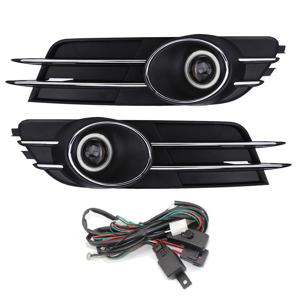 Car Front Bumper Foglight Grille Fog Light Lamp Set for C7 20112015
