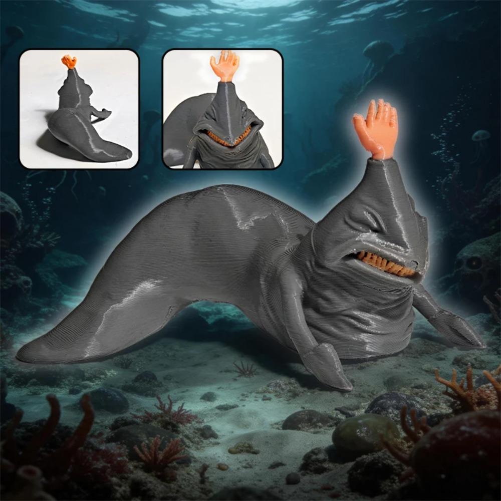 Nowe Figurki Modelowe do Druku 3D Sea Eater Bloop Gran Maja Zabawka Prezent na Boże Narodzenie Ruchome Stawy Głębinowy Bloop Potwór Morski Figurki