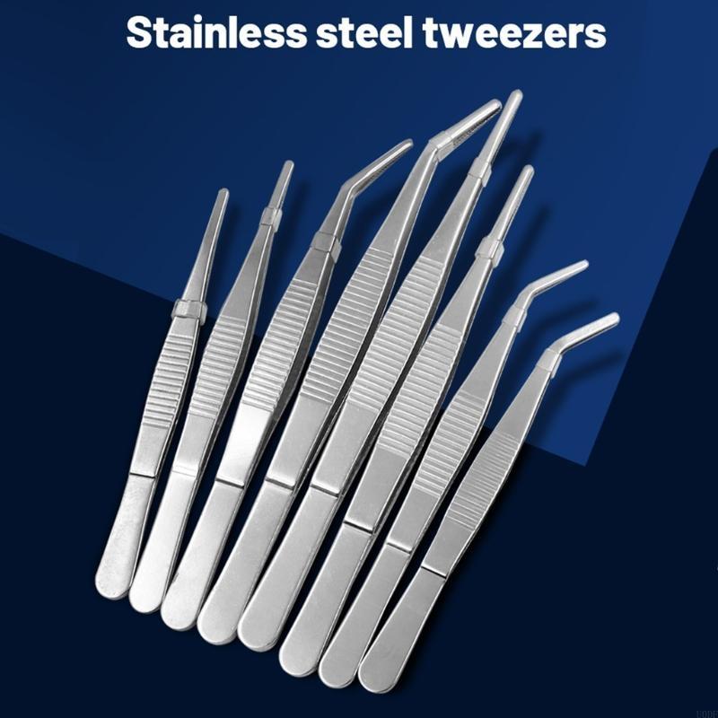   Stainless Steel Tweezers All-purpose Forceps Professional Tweezers Tongs