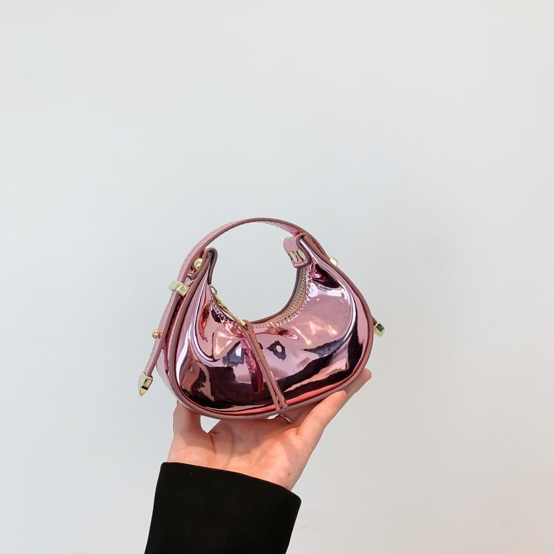 Women bags women bags 2025 new Mori candy color glossy ins Internet celebrity portable dumpling bag tide