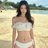 Exquisite Sexy Pure Desire Split Body Strapless One Shoulder Bikini Swimsuit Women's Strap Beach Vacation Hot