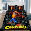 Cartoon 3D Printed Crash Bandicoot Bedding Set game Duvet Cover Pillowcase Single Twin Full Queen Size For Kids Bedroom Decor