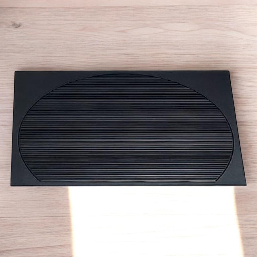 Tabletop Tray Lacquerware Made In Japan J-kitchens 3-Shaku Half-Moon (Tray) Black, 38cm, (ABS Resin),