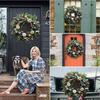 Autumn White Pumpkin Wreath Artificial Ranunculus Fake Plants Hand‑made Wreath 2026 For Home Wedding Christmas New Year Ornament