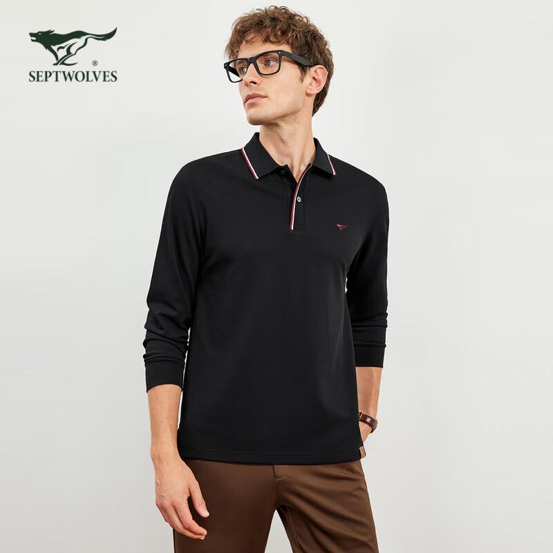 Septwolves Men's Warm Oxygen Long-Sleeve Polo Shirt