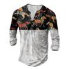 Men's Long Sleeve Graphic And Embroidered Fashion T-Shirt  Spring And  Long Sleeve Printed Pullover Sweatshirt