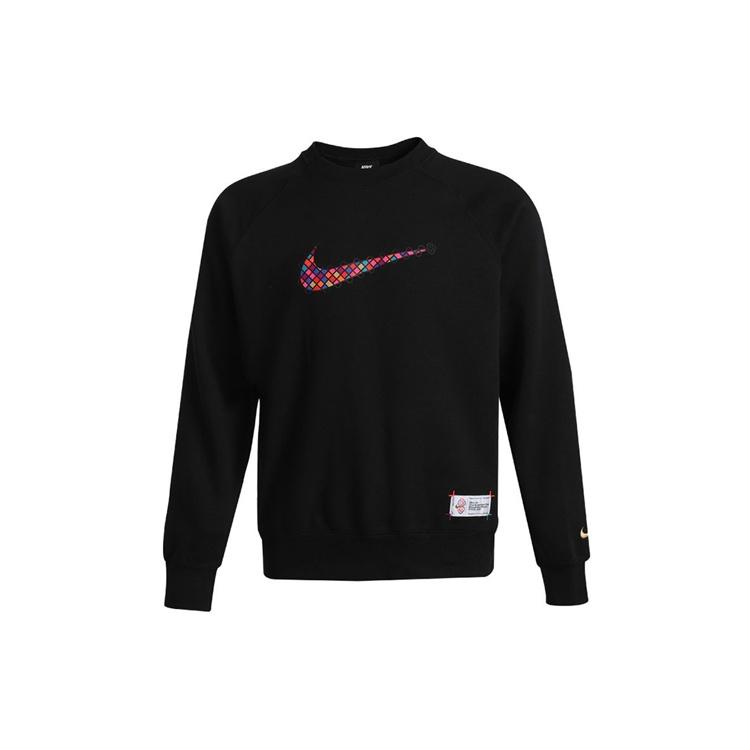Nike Sportswear Front Swoosh Casual Sports Crew-neck  Black Red  Men s DH1381-010 XL