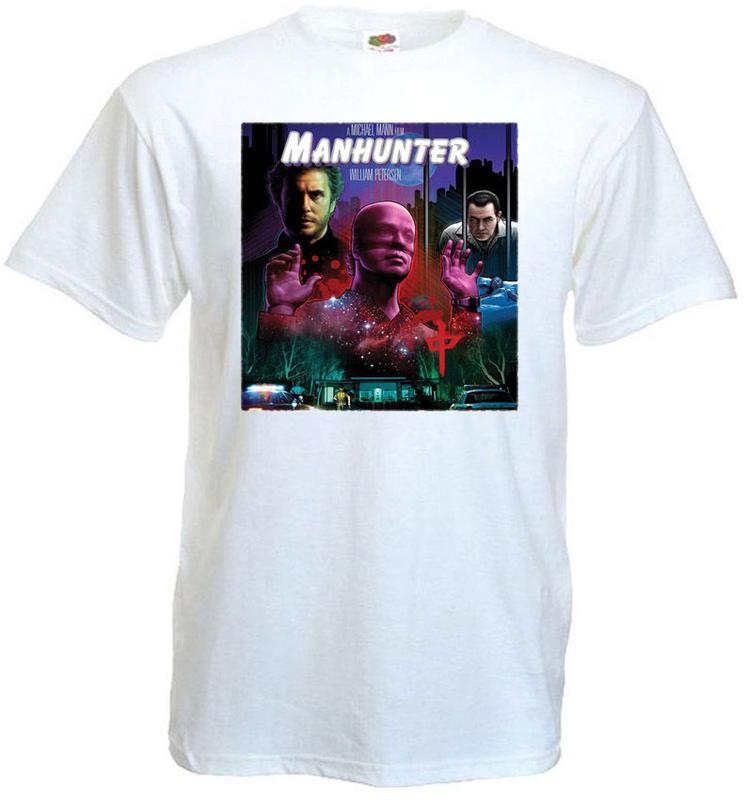 MANHUNTER v.5 Movie Poster T shirt white Unisex T-Shirt Graphic Tee M