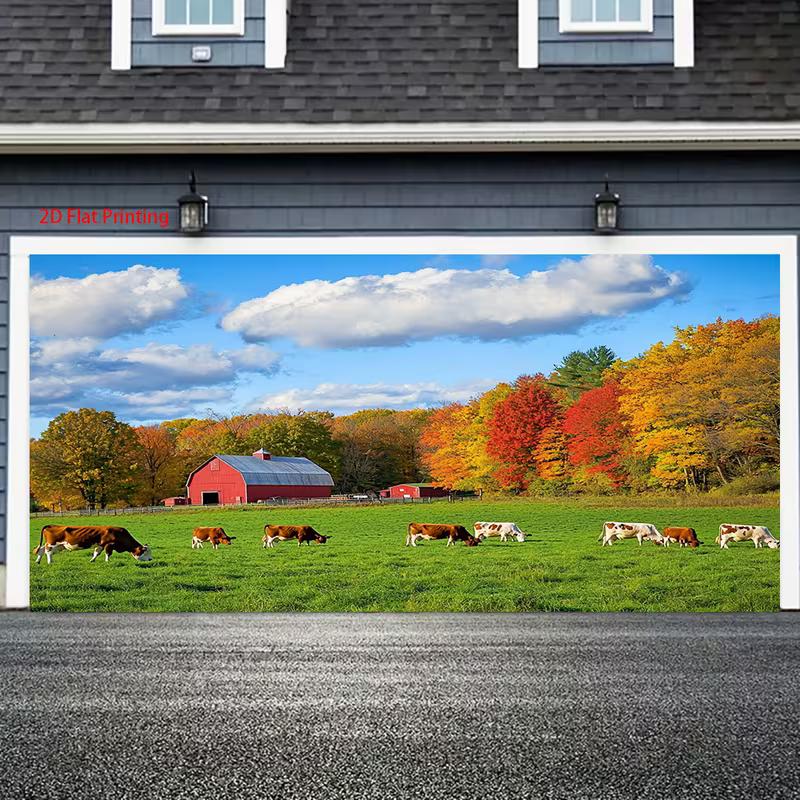2D Countryside Fall Harvest Rural Pasture Photography Backdrop Decor