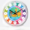 10-inch 25cm Learning Early Education Automatic Time-to-time Radio Clock Home Living Room Bedroom Mute Clock Hanging