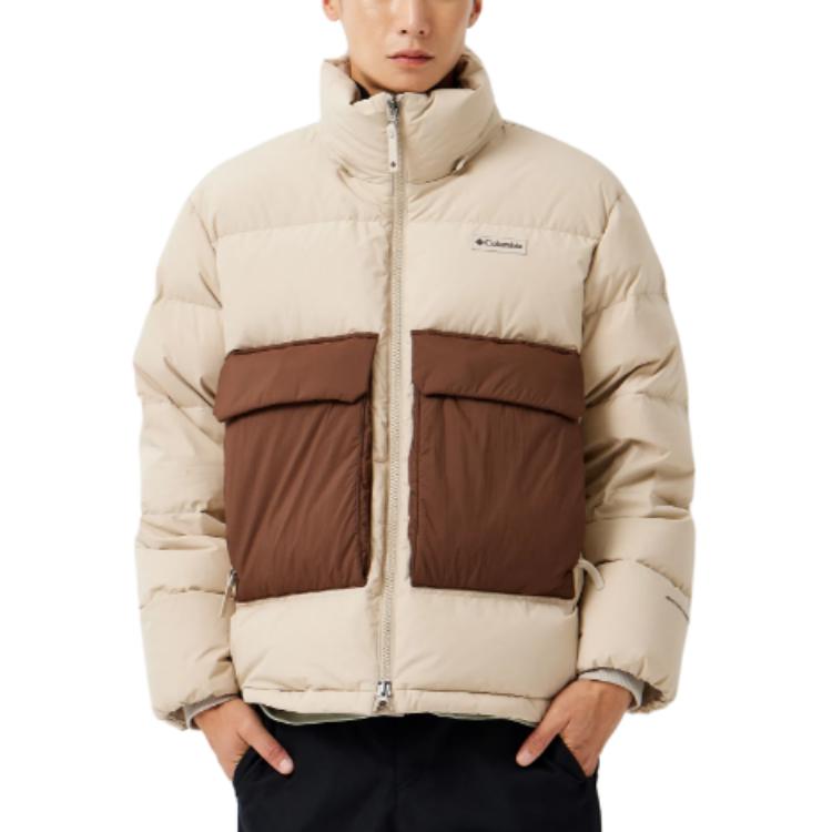 Columbia Down Jacket Men's Beige C54YM3488