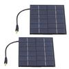 2 SZT. Panele Solarne 2W Wysoka Stopa Konwersji Wyjście DC5521 Akumulator 3.7V Panel Solarny