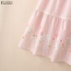 ZANZEA Gonne a stampa floreale larghe con elastico in vita casual da donna
