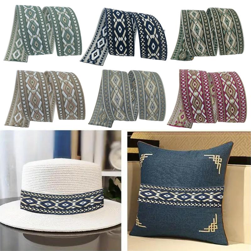 5cmx1Yard Ribbon Luxury Colorful Diamond Pattern Curtain Decor Sewing Accessories Multi-Function Multiple Colors