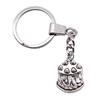 Christmas Snowman Charm Keychain Winter Holiday Key Ring 30mm Ring