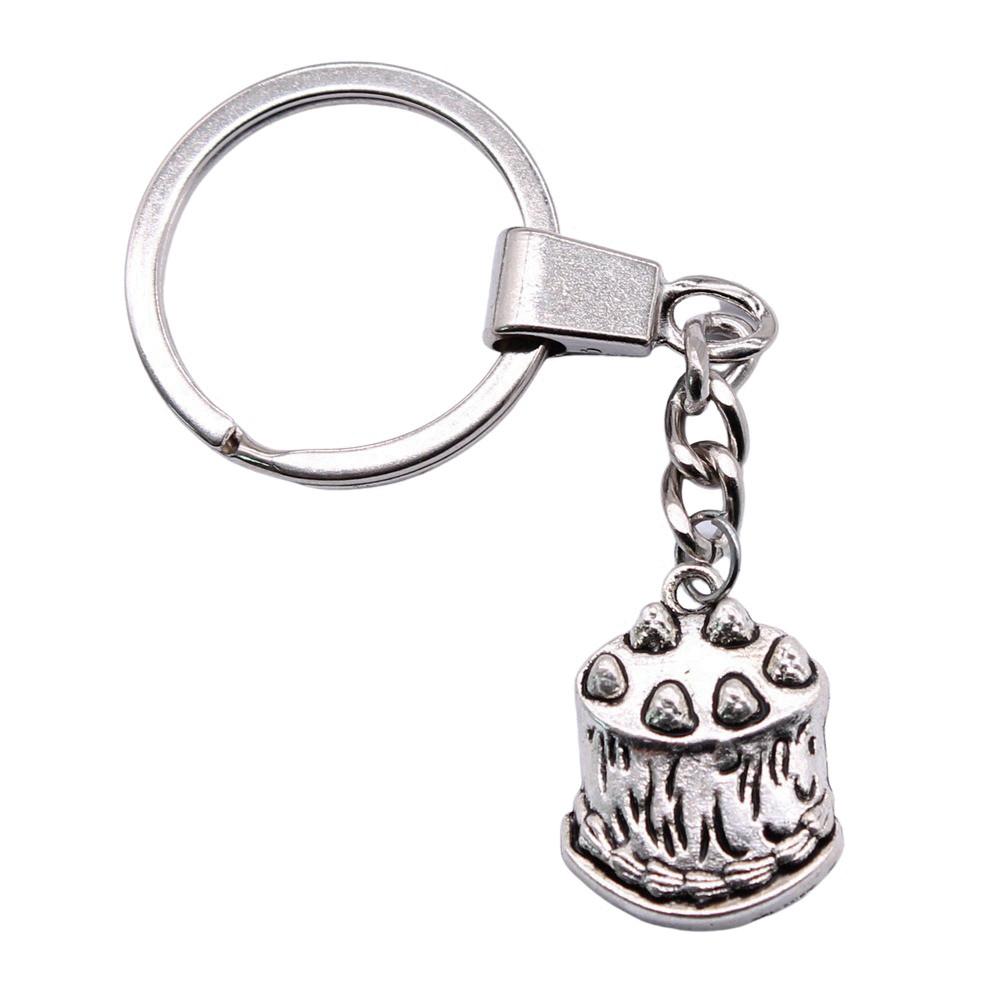 Christmas Snowman Charm Keychain Winter Holiday Key Ring 30mm Ring