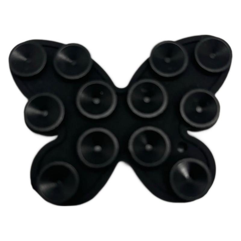 1Pcs Phone Fixture Suction Cup Silicone Butterfly Double-sided Suction Cup Back Adhesive Mobile Phone Rubber Suction Cup