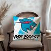 Logo M-Mr cool Beast Cushion Cover Car Throw Pillow Case For Sofa Car Christmas Gift 40x40cm 45x45cm