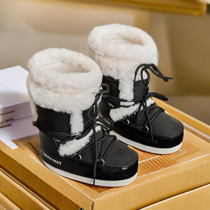 Super Fire Thick-soled Inner Height-increasing Snow Boots for Women's 2025 Winter Thickened Warm and Non-slip Large Northeast Waterproof Cotton Boots