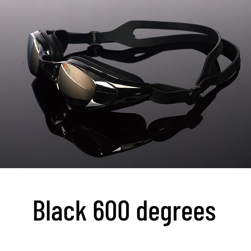 High-Definition Anti-Fog Electroplated Swimming Goggles with Silicone Straps