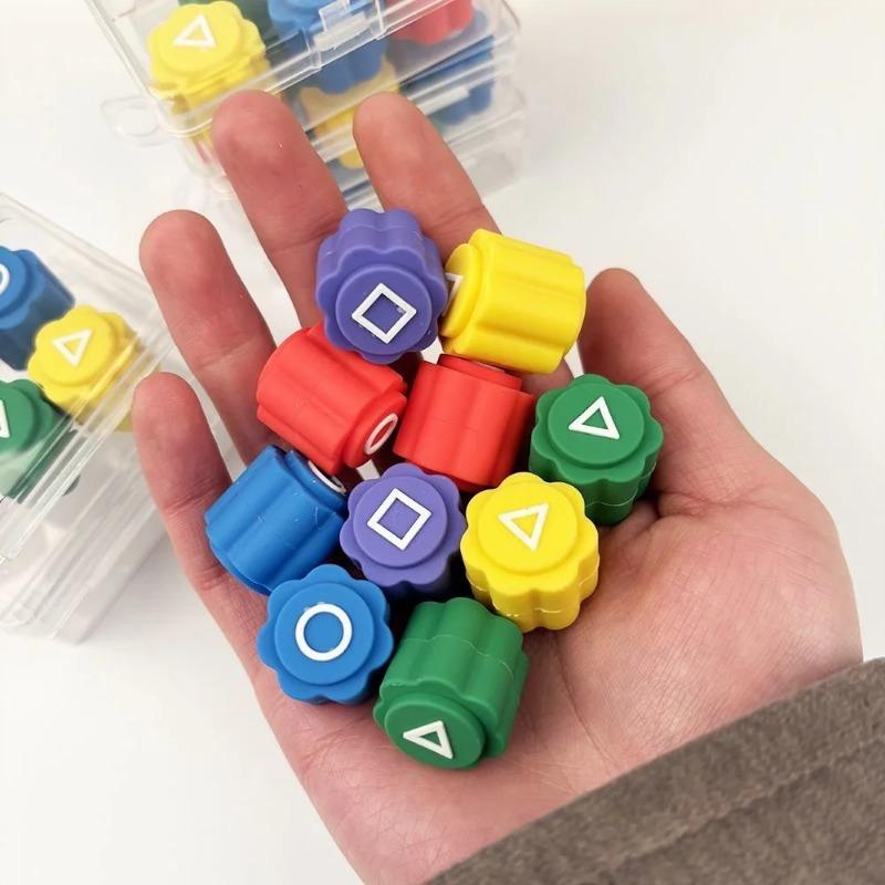 Picking Stones Game Dice Party Game Props Square Circle Triangle Printing Pole Party Props Hand Eye Coordination