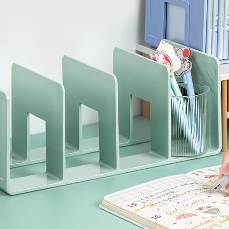 Practical Bookends File Sorter Desk Bookshelf Reading Shelf Book Storage Stand for Students