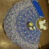 Royal Blue Floral Embroidered Lehenga Set