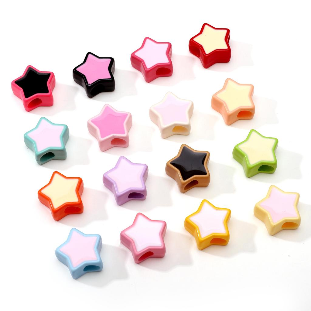 2Pcs Acrylic Pentagram Beads For DIY Necklace Bracelet Earrings Jewelry Making Craft Accessories