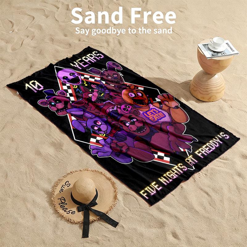 Five nights at freddy Beach towels also serve as bath towels summer essential a musthave for the outdoors the beach and the pool