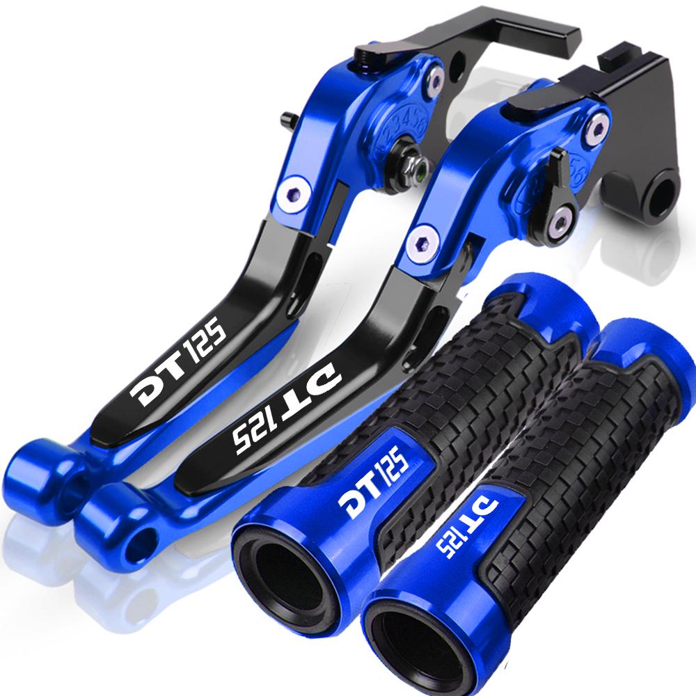 For YAMAHA DT125 DT 125 Motorcycle DT125 Lever Adjustable Brake Clutch Levers Handlebar Handle Grips 1987-2006 2005 2006