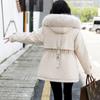 Autumn and Winter Parka Mid To Long Down Coat, Cotton Jacket Adding Velvet and Thickening Cotton Coat, Warm and Casual Cotton Jacket