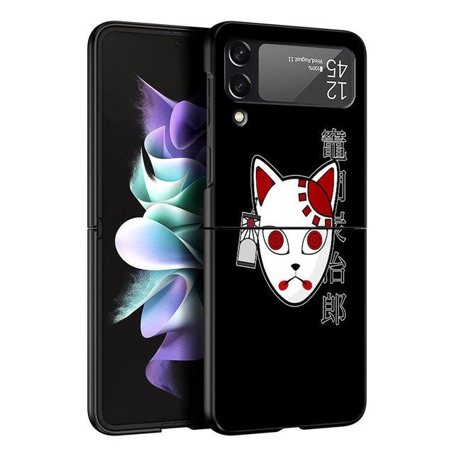 Cover Per Samsung Galaxy Zflip3 Zflip Z Flip 3 5g Z Flip 4 Flip3 Zflip4 Zflip Cover Rigida in PC Stampa a Colori Demon Slayer