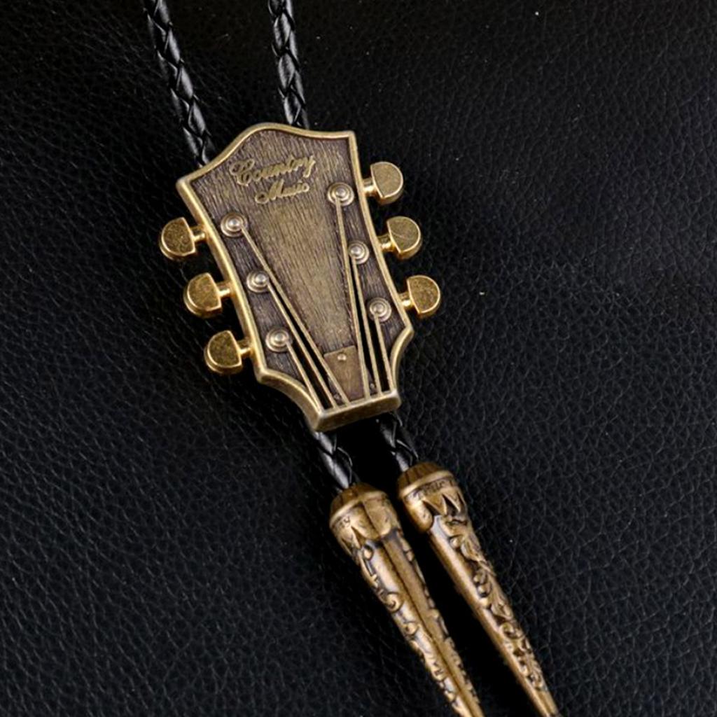 Gaitar Bolo Tie Western Bolo Tie Gaitar Music Necklace Moranse Bolo Tie Cowboy Leathers Necktie Cowboy Bolo Tie