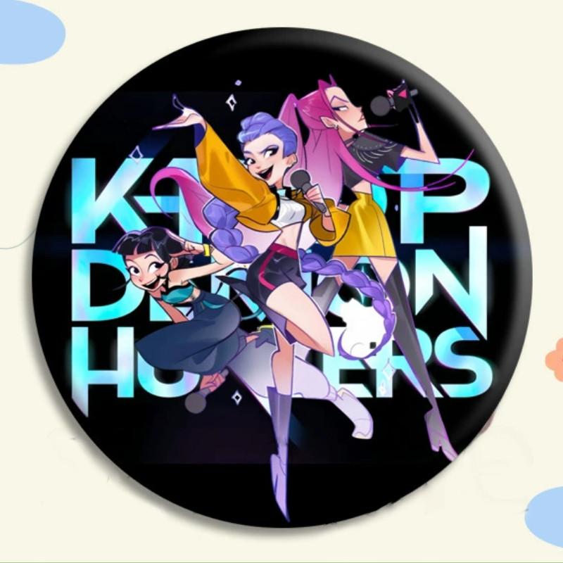 Demon Kpop Hunters Badge Character Pattern Anime Merchandise Fashion Fans Gift