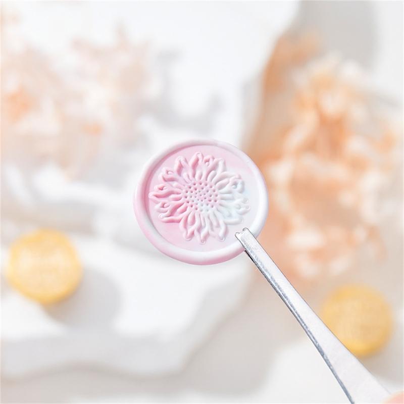 Floral Pattern Wax Seal Stamp Head for Valentine Card Wedding Invitation Envelope, Exquisite Pattern Wax Seal Stamp Head