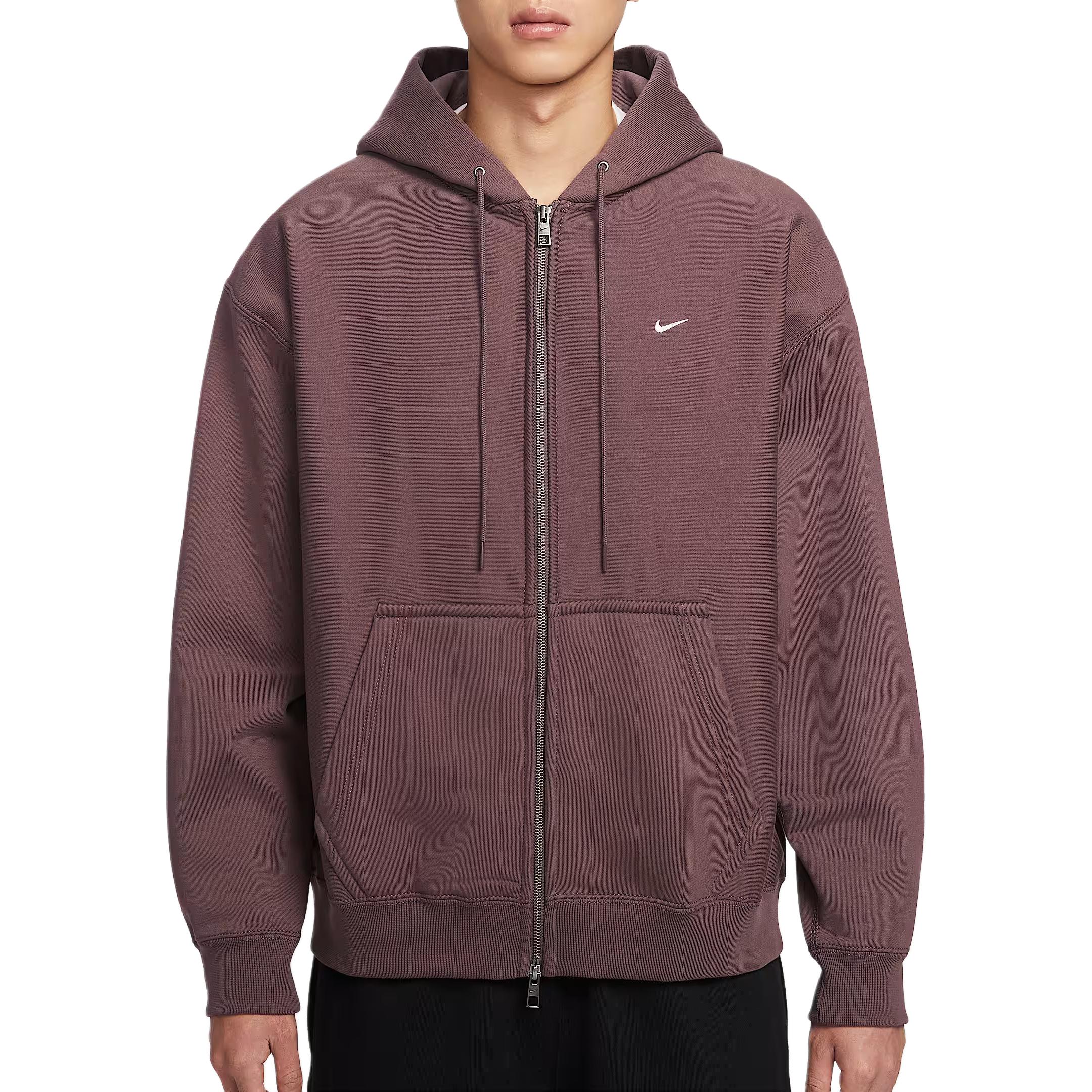 Nike Solo Swoosh Loose Fit Hooded Zip Fleece Long Sleeve Sweatshirt Men Sweatshirts HV1085-502 XL