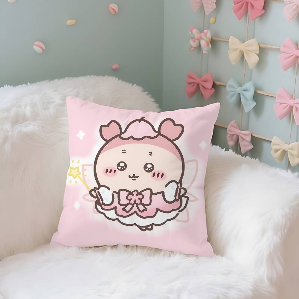 CartoonCChiikawasCute Case Plush Fabric Soft Pillowcase Double Sided Print Cushion Cover Household Gifts