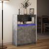 Sideboard with LED Lighting Concrete Grey 72 x 34 x 100 cm Engineered Wood