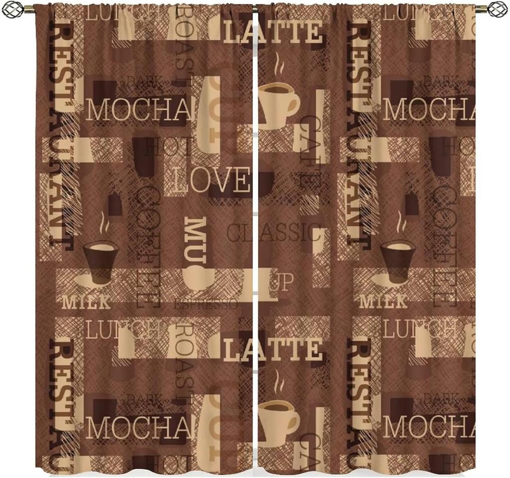 Chef Window Curtains, Fat Funny Cook Theme Curtains For Bedroom & Living Room, Red Black Buffalo Check Plaid Kitchen Drape