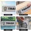10 Pack Trash Stickers 9 × 3 Inches Vinyl Rectangle Signs Waterproof Self Adhesive Decals for Office Home Waste B Garbage Cans