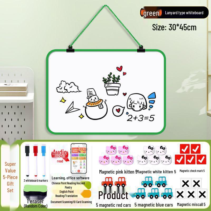 Double-Sided Magnetic Mini Blackboard: Erasable Wall-Mounted Teaching & Drawing Memo Board