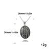Men's Stainless Steel Neckchain Hip Hop Necklace with Unique Religious Pendant Charm Designing Fashionable Jewelry